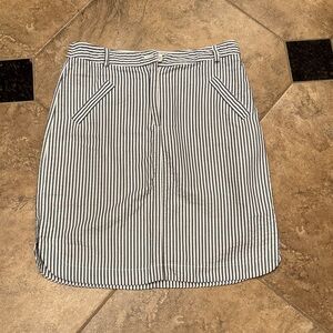Elliott Lauren Navy and White Striped Skirt.  Size 2